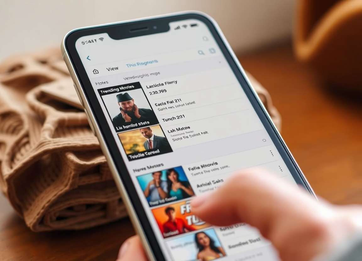 Streaming service trending list showing changing rankings over time