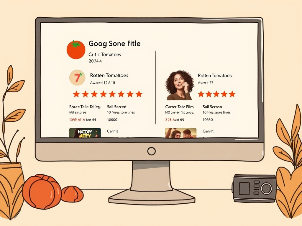 Quality signals for a movie displayed together: awards, critic scores, and rankings