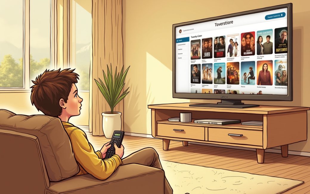 Person looking uncertain while browsing movies on a streaming service